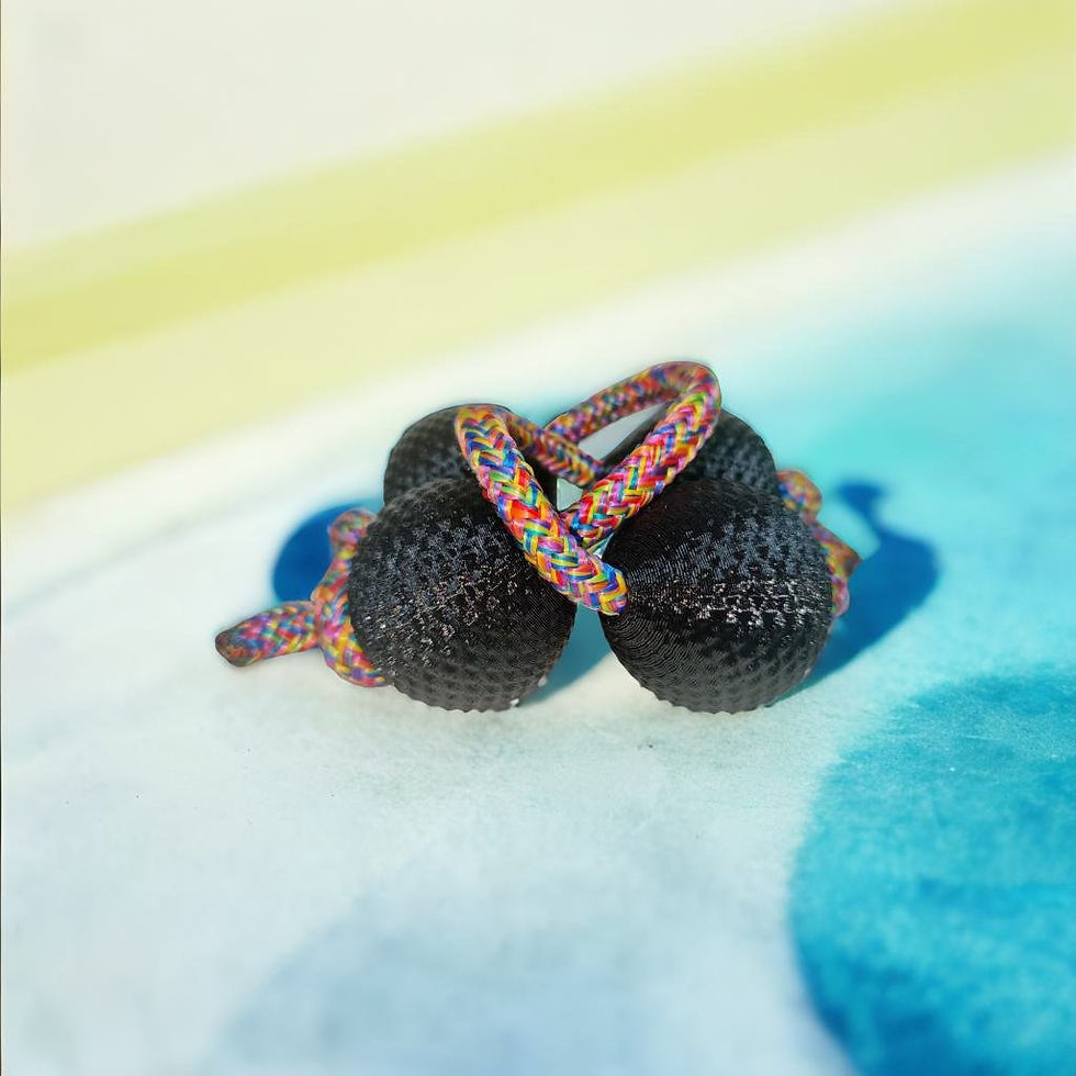 Thumbnail: Asalato Quiet Training Line - Knurling - Black