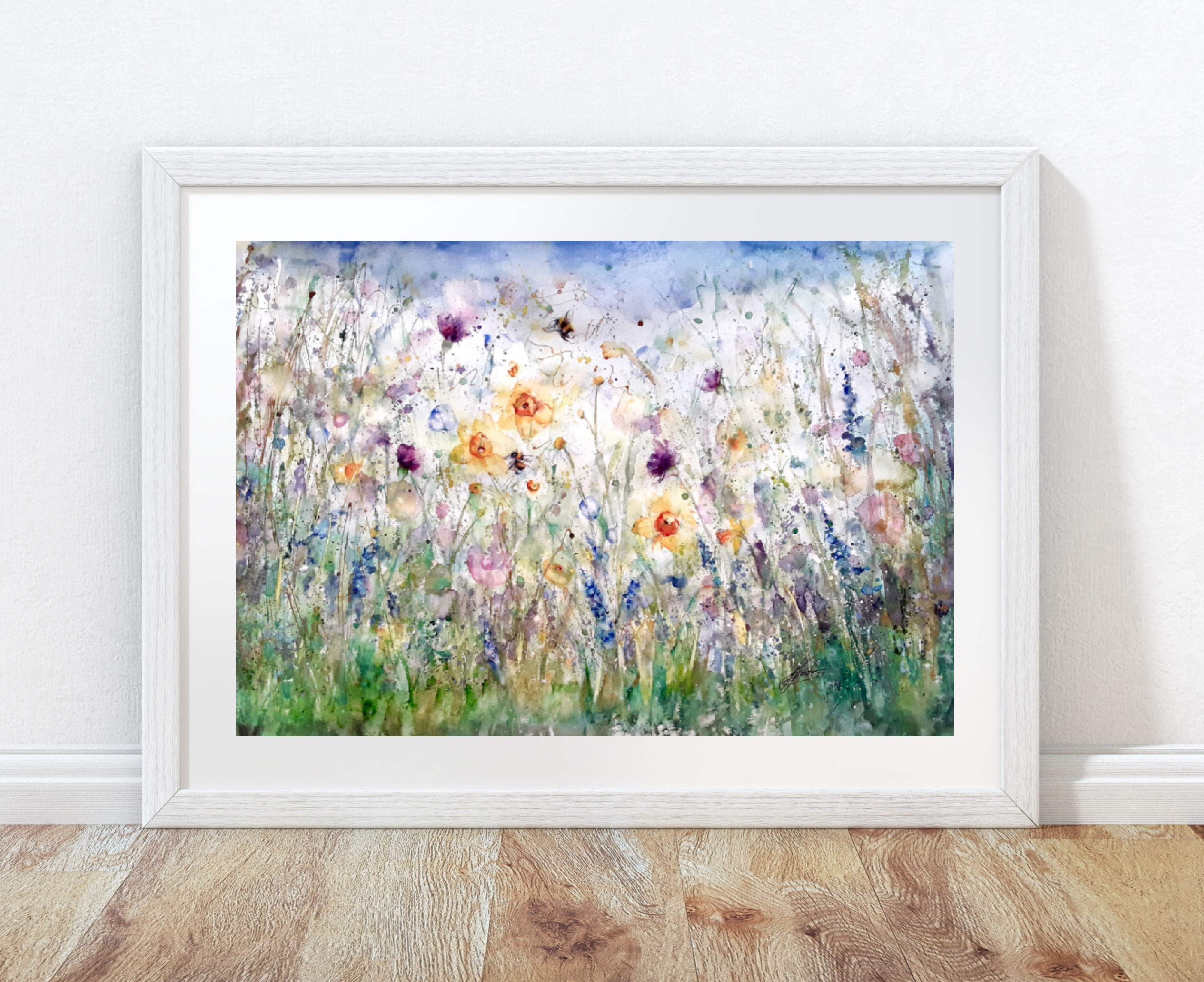 Spring wildflower painting
