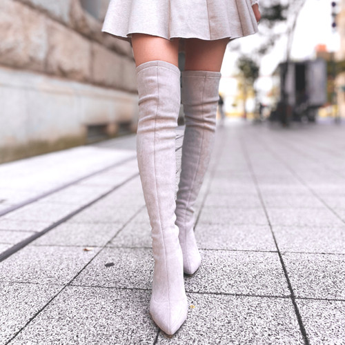 フォクシーニーハイストレッチスエードブーツ