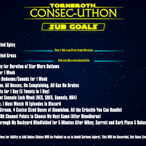 Torneroths First "Subathon"! | Sub Goals