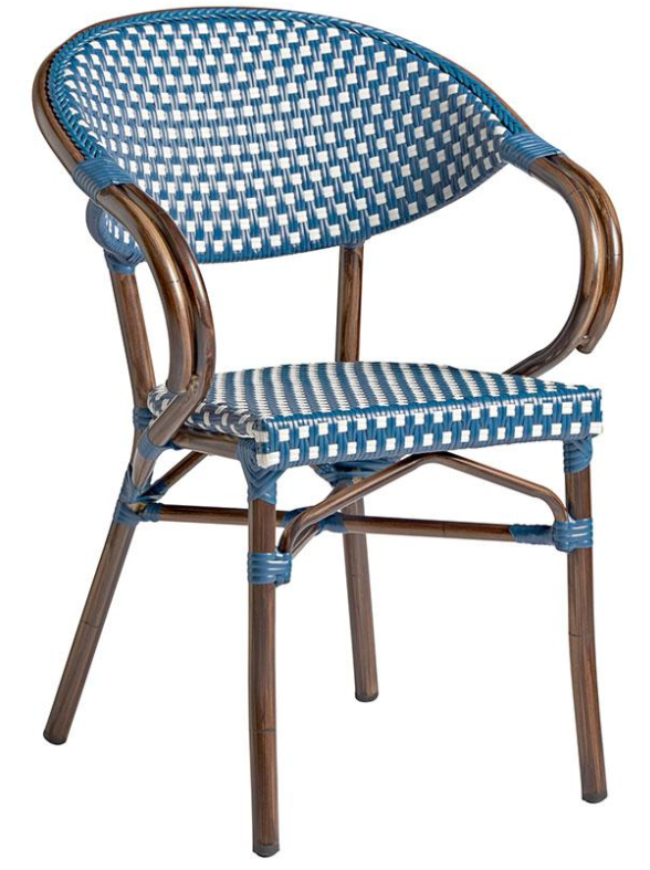 Pan Armchair Blue and White