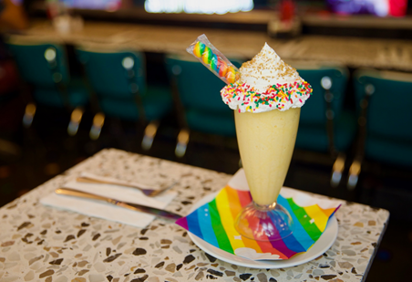 Over the Rainbow Milkshake Photo Courtesy of Lessing’s Hospitality