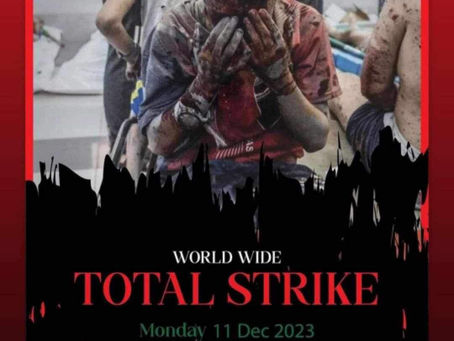 Global Strike, calling for an immediate Ceasefire in Gaza