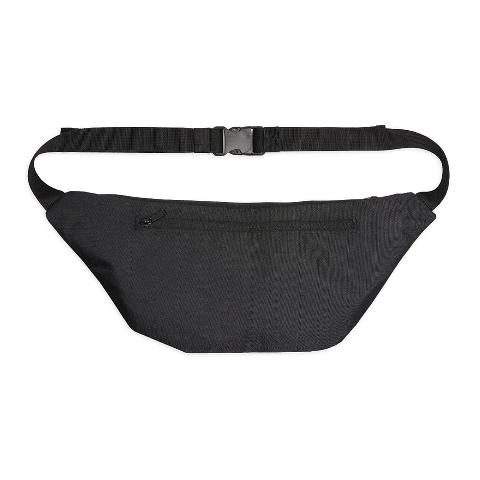 back of bumbag no print, comes with zipped pocket to keep your item safe