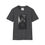 Thumbnail: Tu-pac music artist print t-shirt, print is at front of tee, colour heather grey, with quote 'real eyes realise real lies' Tu-pac giving middle fingers