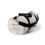Thumbnail: side view of Brown marble print design duffel bag, with 'official 21 18' logo on one side and a rose on the other side, comes in small or large