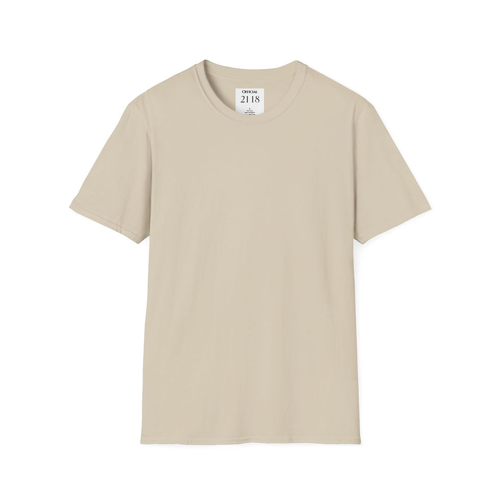 Miniaturbild: front of sand coloured t-shirt, no print just blank
