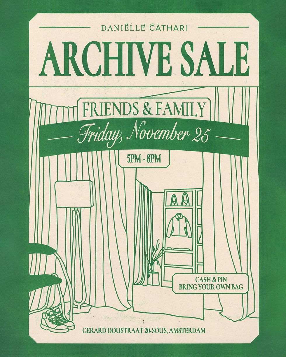 Poster Design by Lott Bonnemaijers for Danielle Cathari Archive Sale