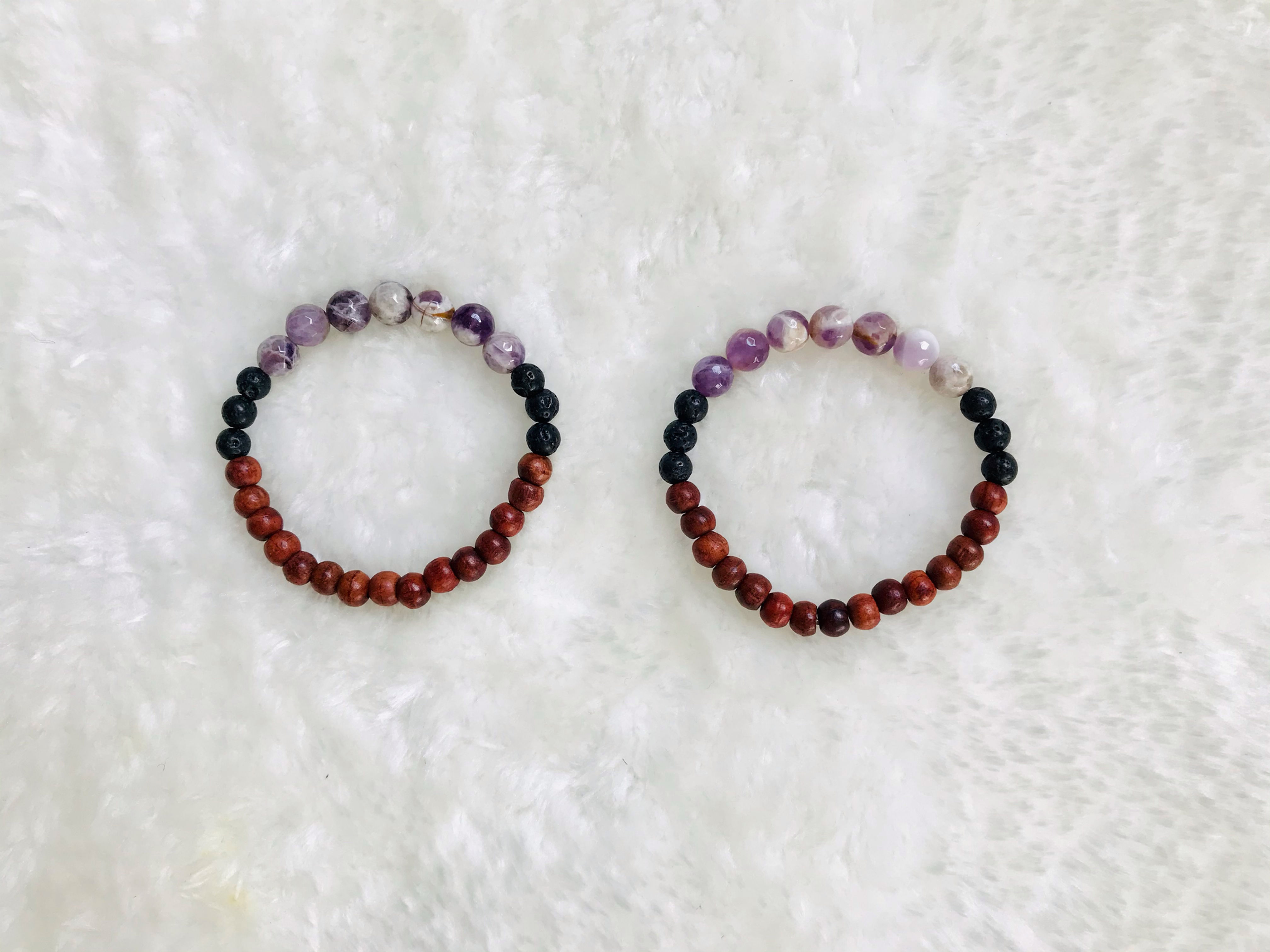Amethyst Gemstone Diffuser Bracelet