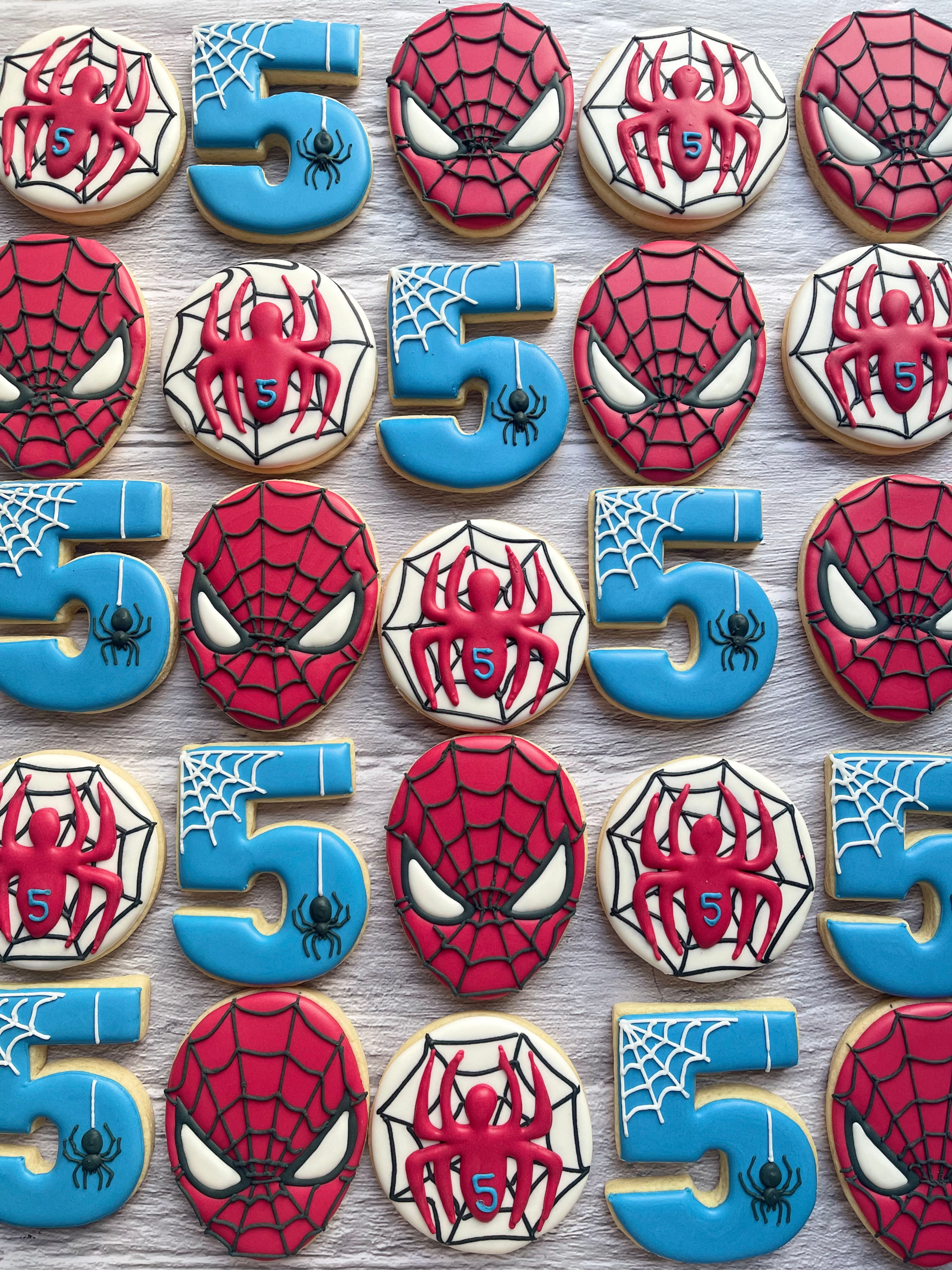 Spider-Man Birthday Cookies