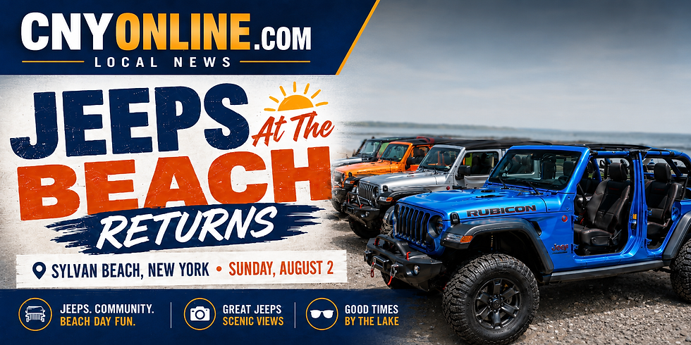 Jeeps At The Beach Returns to Sylvan Beach This Sunday, Aug 2nd