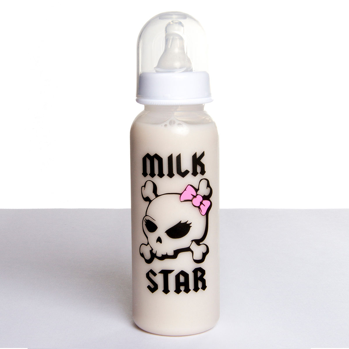 Milk Star Baby Metal Girly Skull Bottle