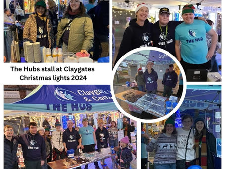 THE HUB HELP AT THE SWITCHING ON OF THE CLAYGATE CHRISTMAS LIGHTS