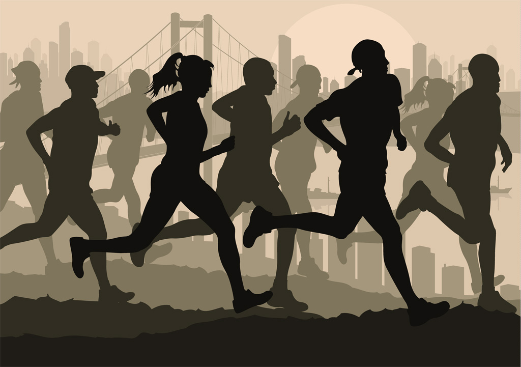 無料印刷可能マラソン イラスト シルエット 無料 アニメ画像