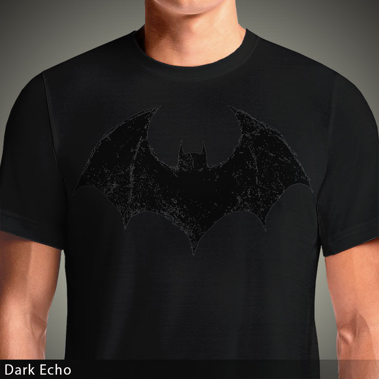 Thumbnail: Dark Echo Batman T-Shirt – Grunge Style Dark Knight Logo | OSOM.in