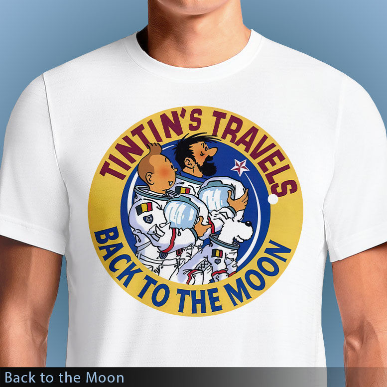 Thumbnail: Tintin Travels Back to the Moon - OSOM's Exclusive Adventure Tshirt