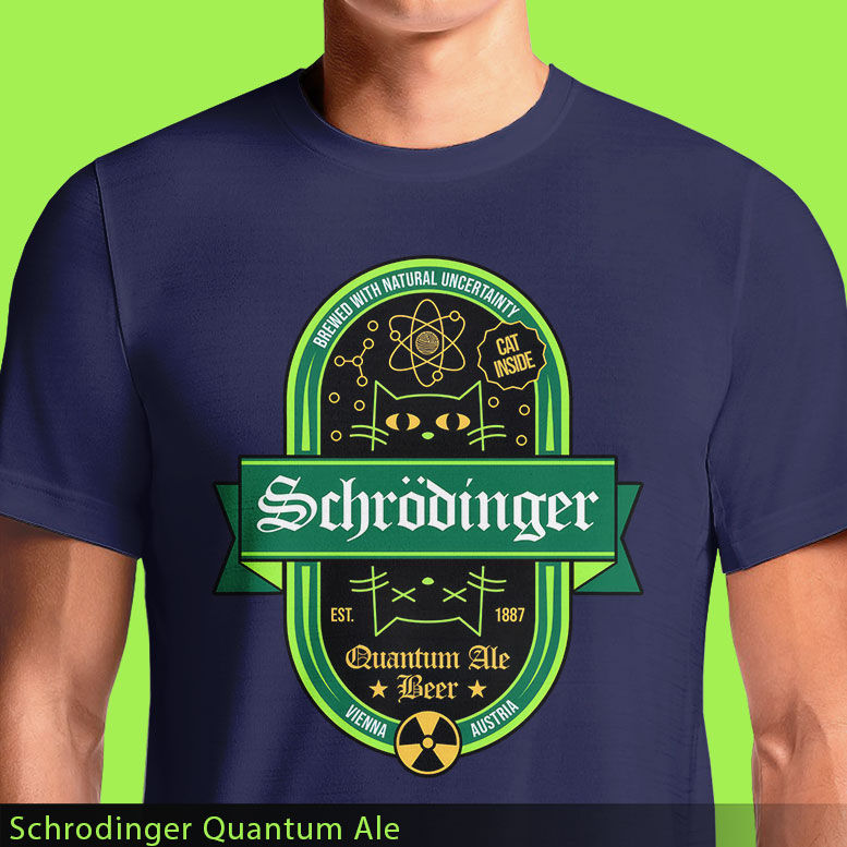 Thumbnail: Schrödinger Quantum Ale - Funny Beer Science T-Shirt | OSOM.in