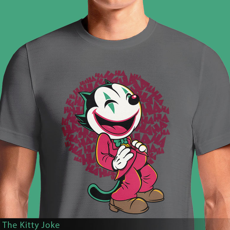 Thumbnail: The Kitty Joke T-Shirt – Felix the Cat x Joker Mashup Tee | OSOM