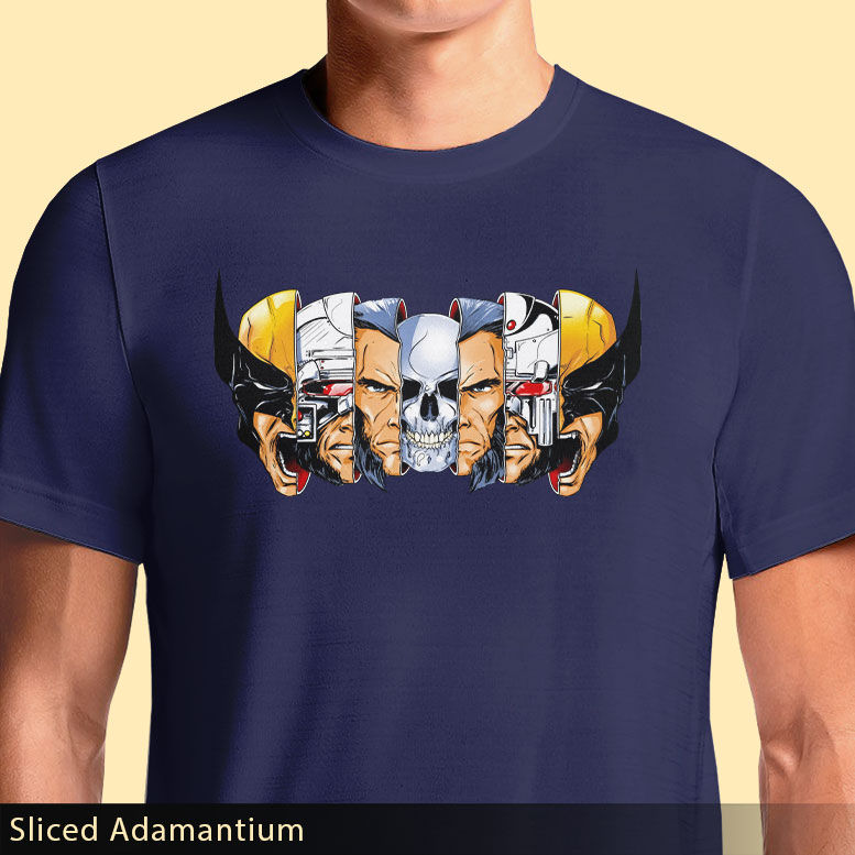 Thumbnail: Sliced Adamantium T-Shirt | Wolverine Graphic Tee | OSOM