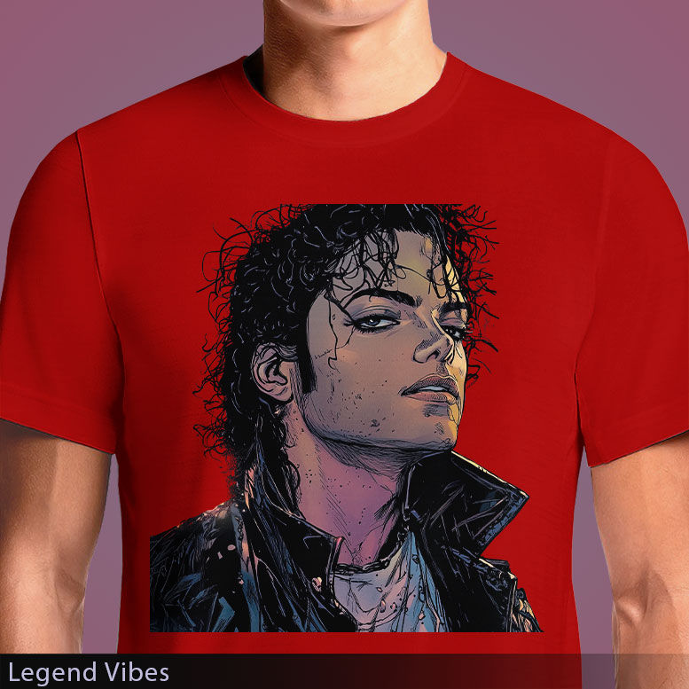 Thumbnail: Legend Vibes T-Shirt - Michael Jackson Album Art in GTA Style | OSOM.in