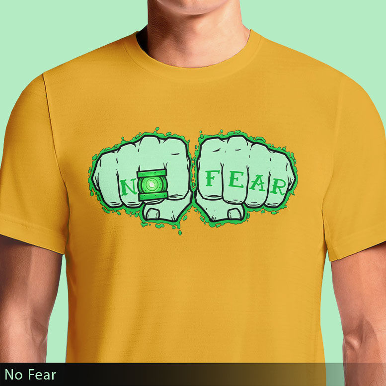Thumbnail: No Fear T-Shirt | Green Lantern Fist Graphic Tee | OSOM