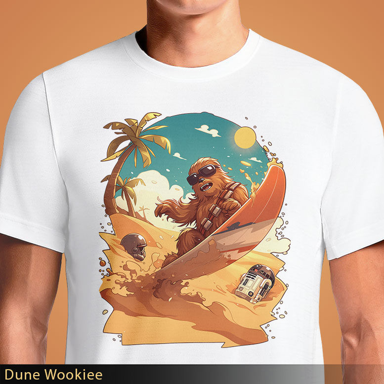 Thumbnail: Dune Wookiee T-Shirt - Chewbacca Sand Surfing Adventure | OSOM.in