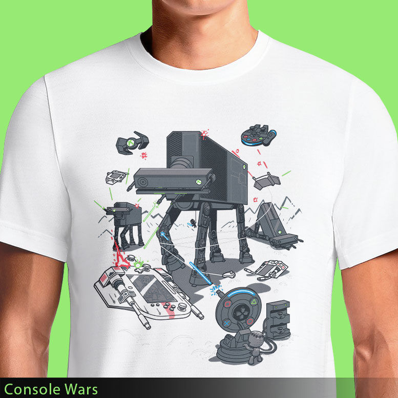Thumbnail: Console Wars T-Shirt – Star Wars x Retro Gaming Parody Tee | OSOM