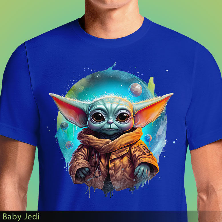 Thumbnail: Baby Jedi T-Shirt - Baby Yoda Grogu from The Mandalorian | INKN India