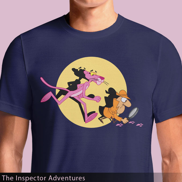 Thumbnail: The Inspector Adventures - Pink Panther Detective T-Shirt | OSOM.in