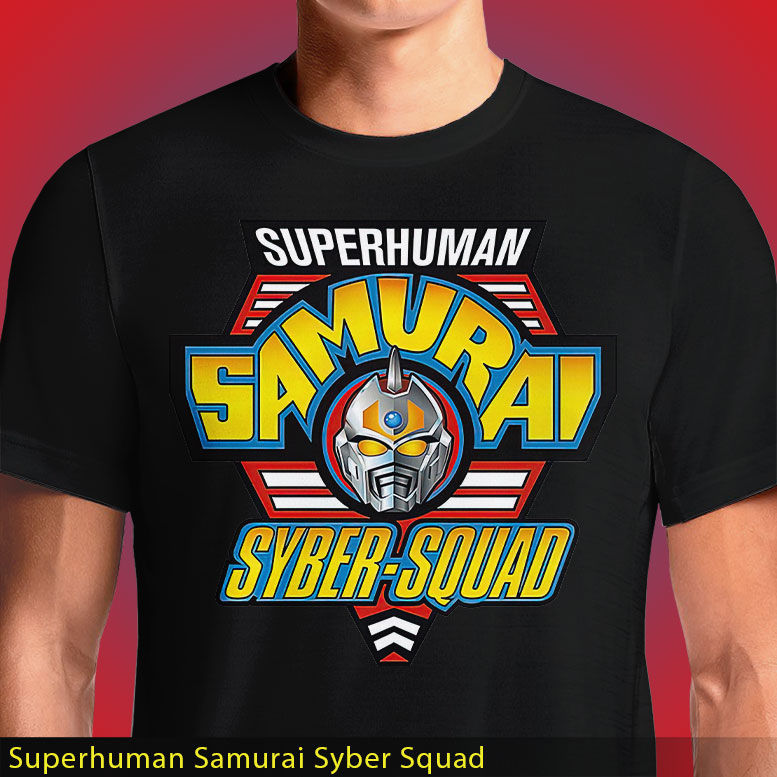 Thumbnail: Superhuman Samurai Syber Squad T-Shirt | 90s Retro TV Show Merch | OSOM.in