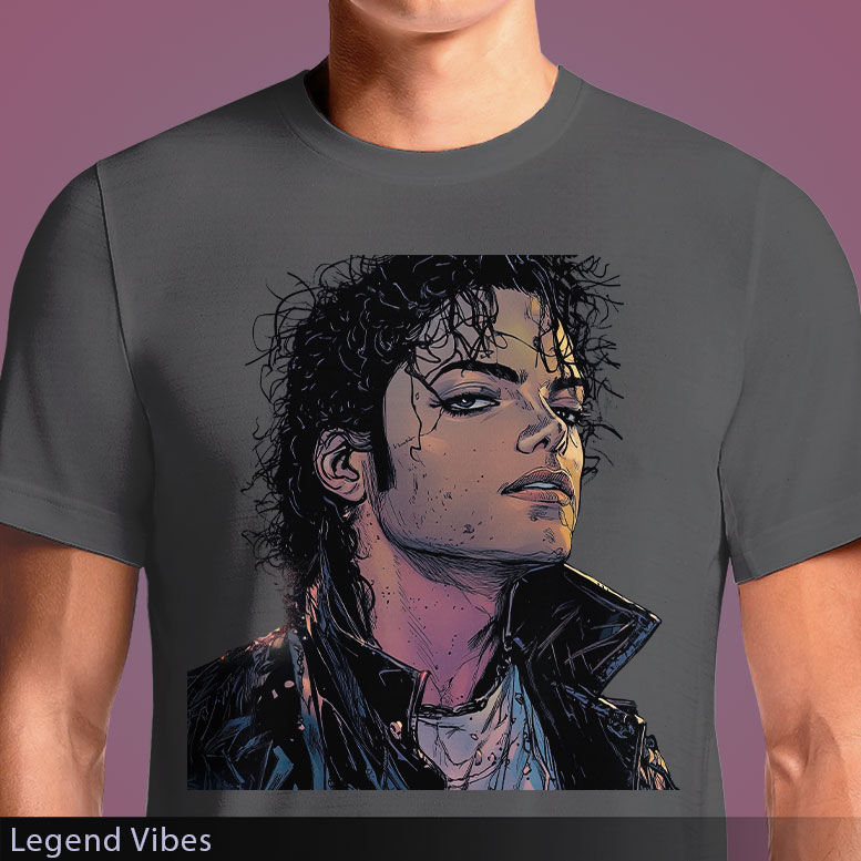 Thumbnail: Legend Vibes T-Shirt - Michael Jackson Album Art in GTA Style | OSOM.in