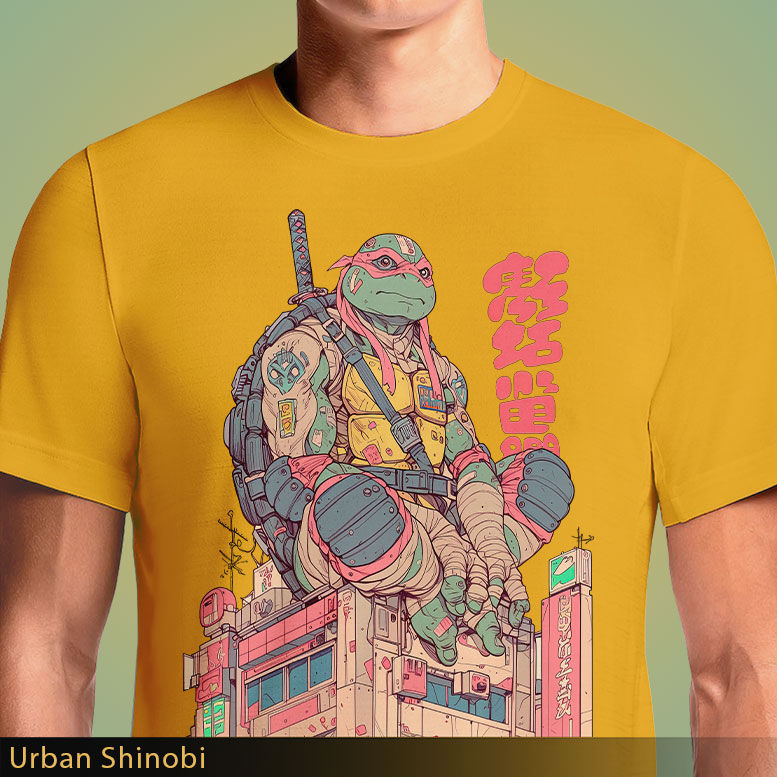 Thumbnail: Urban Shinobi T-Shirt - Futuristic Ninja Turtles Graphic Tee | OSOM.in