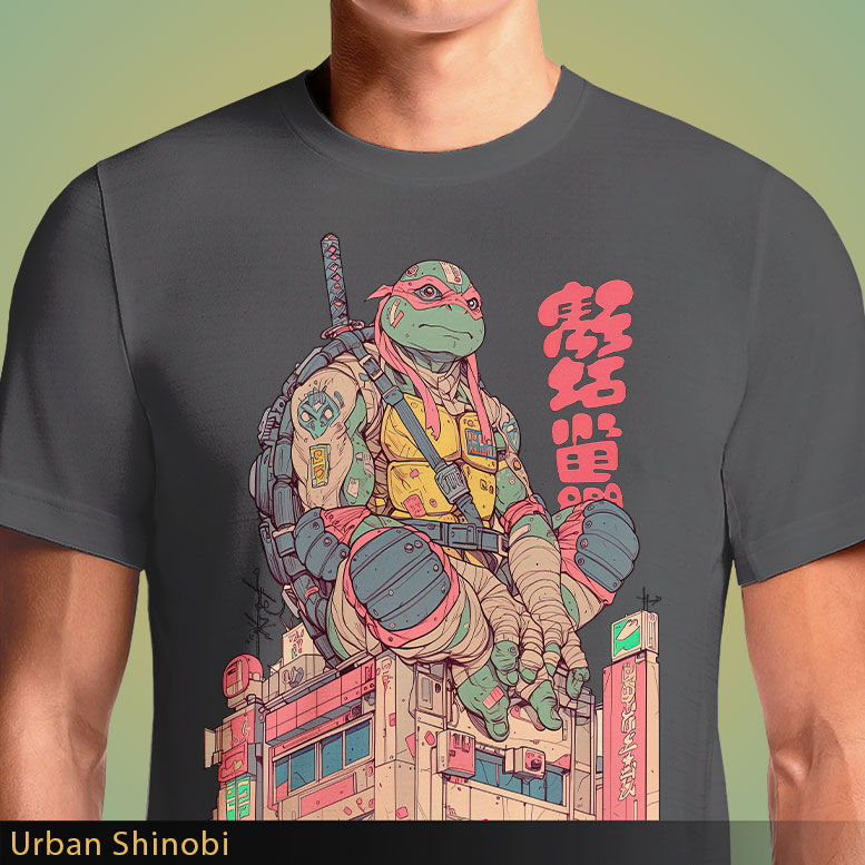 Thumbnail: Urban Shinobi T-Shirt - Futuristic Ninja Turtles Graphic Tee | OSOM.in