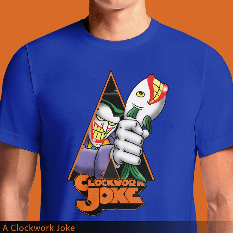 Thumbnail: A Clockwork Joke T-Shirt – Joker x Clockwork Orange Mashup | OSOM Tees