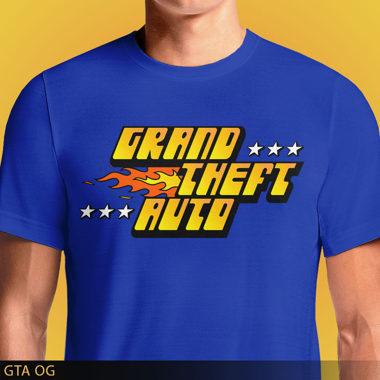 Thumbnail: Grand Theft Auto OG T-Shirt – Retro Logo from 1997-1999 | OSOM.in