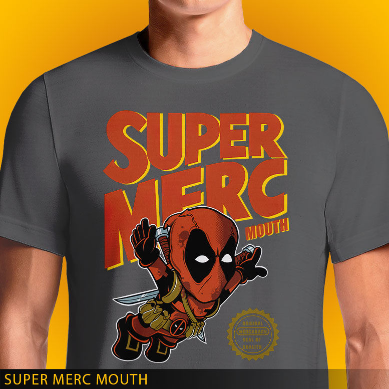 Thumbnail: Super Merc Mouth T-Shirt | Deadpool & Super Mario Bros Mashup OSOM.in