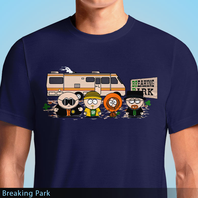 Thumbnail: Breaking Park T-Shirt - Breaking Bad & South Park Mashup | Inkn.in India