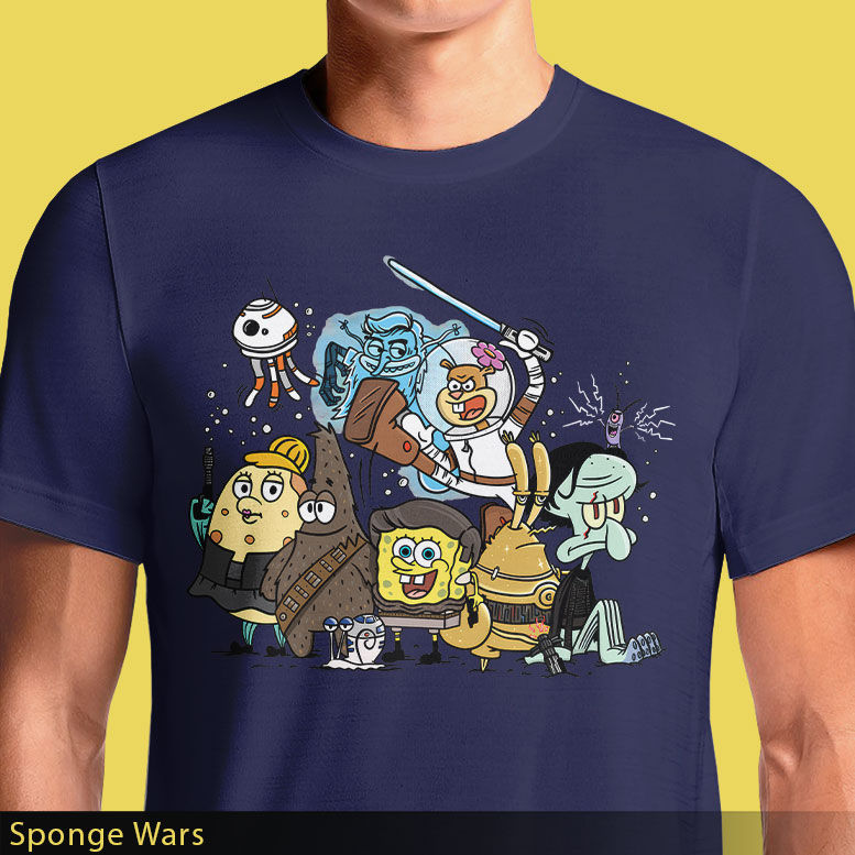 Thumbnail: Sponge Wars T-Shirt – Spongebob x Star Wars Mashup | OSOM.in