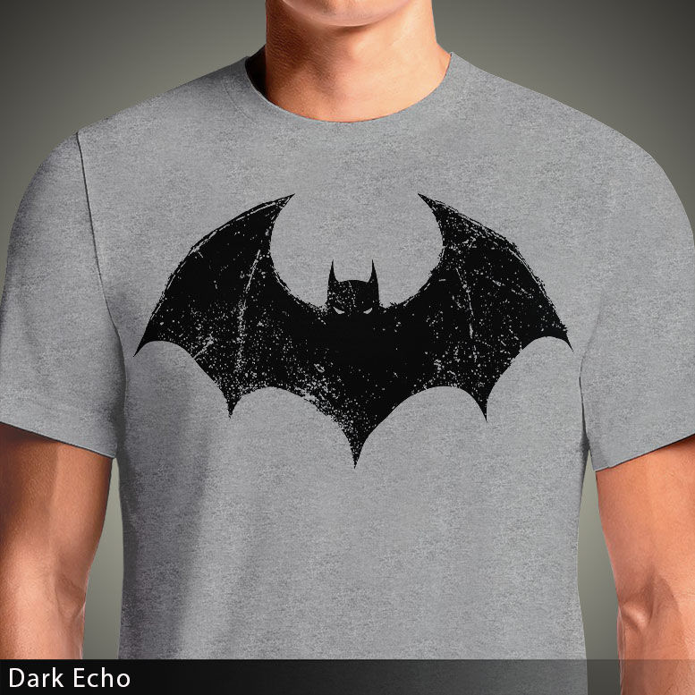 Dark Echo Batman T-Shirt – Grunge Style Dark Knight Logo | OSOM.in