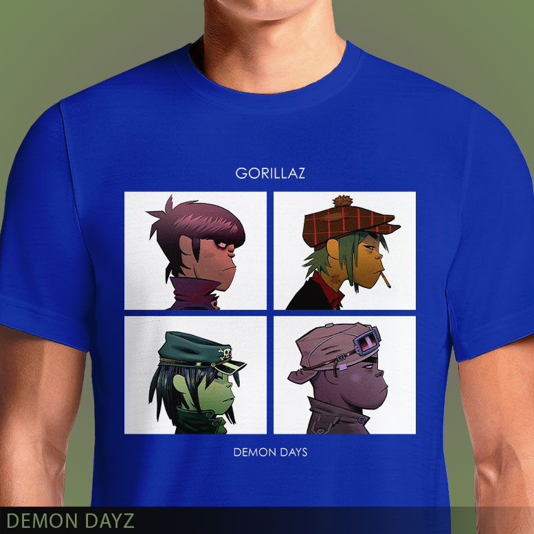 Thumbnail: Gorillaz Demon Dayz Album T-Shirt - Exclusive Music Merchandise in India | inkn.in