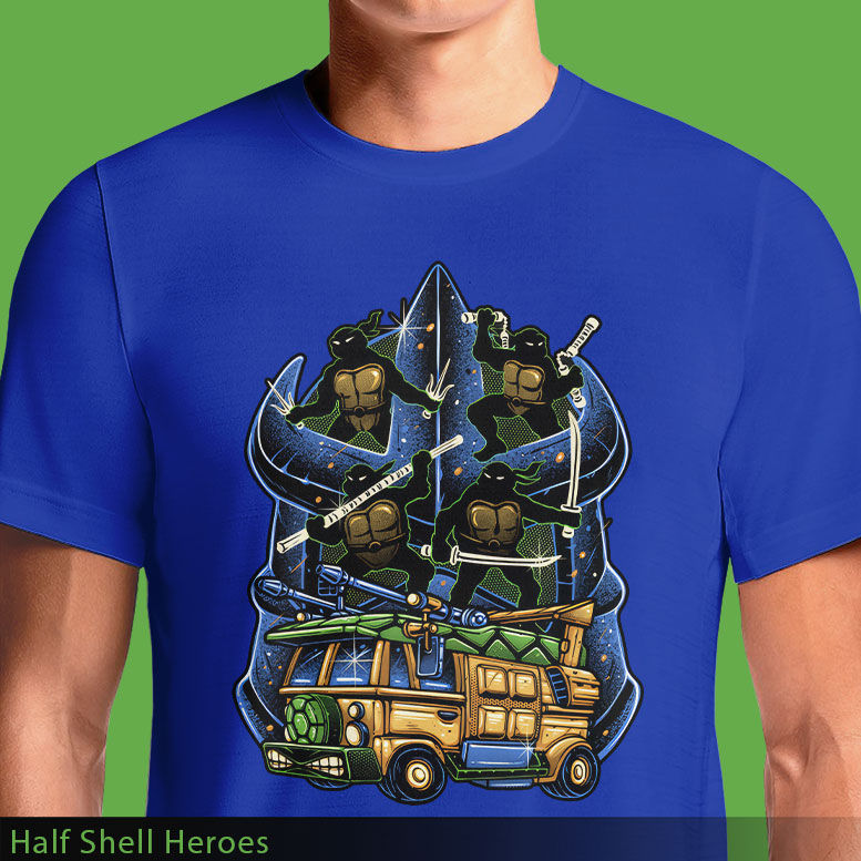 Thumbnail: Half Shell Heroes T-Shirt | TMNT Tribute OSOM.in