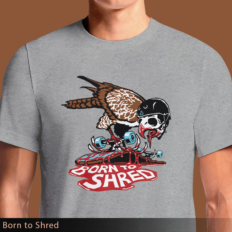 Tony Hawk Skateboard Skater Born to Shred T-Shirt | OSOM.in