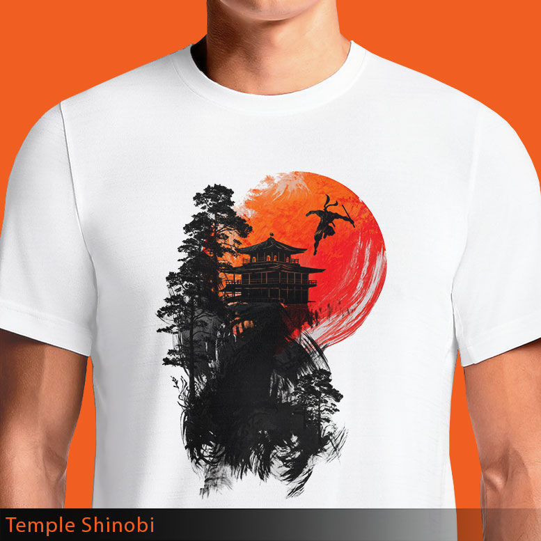 Temple Shinobi T-Shirt | Japanese Ninja Graphic Tee | OSOM