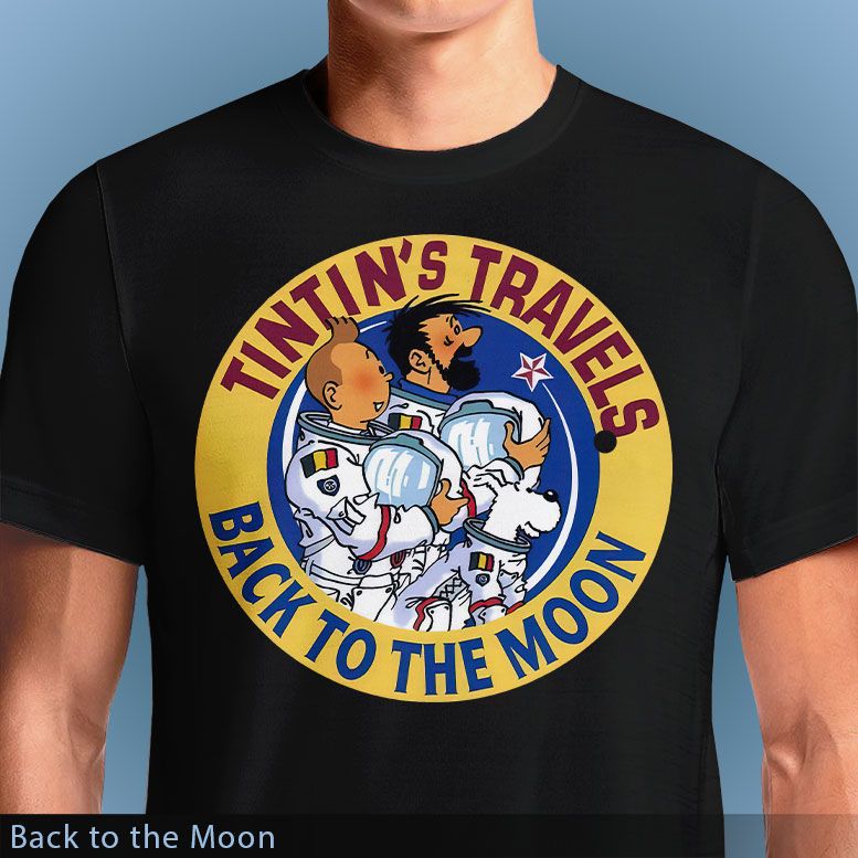 Thumbnail: Tintin Travels Back to the Moon - OSOM's Exclusive Adventure Tshirt