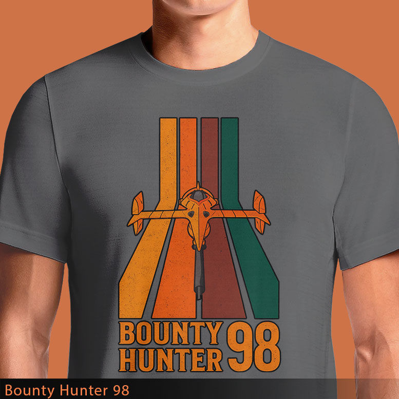 Thumbnail: Bounty Hunter 98 T-Shirt | Retro Spacecraft Design | OSOM.in
