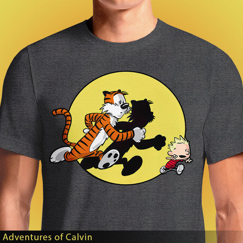 Thumbnail: Adventures of Calvin T-Shirt - Calvin and Hobbes Meets Tintin Style | Inkn.in India