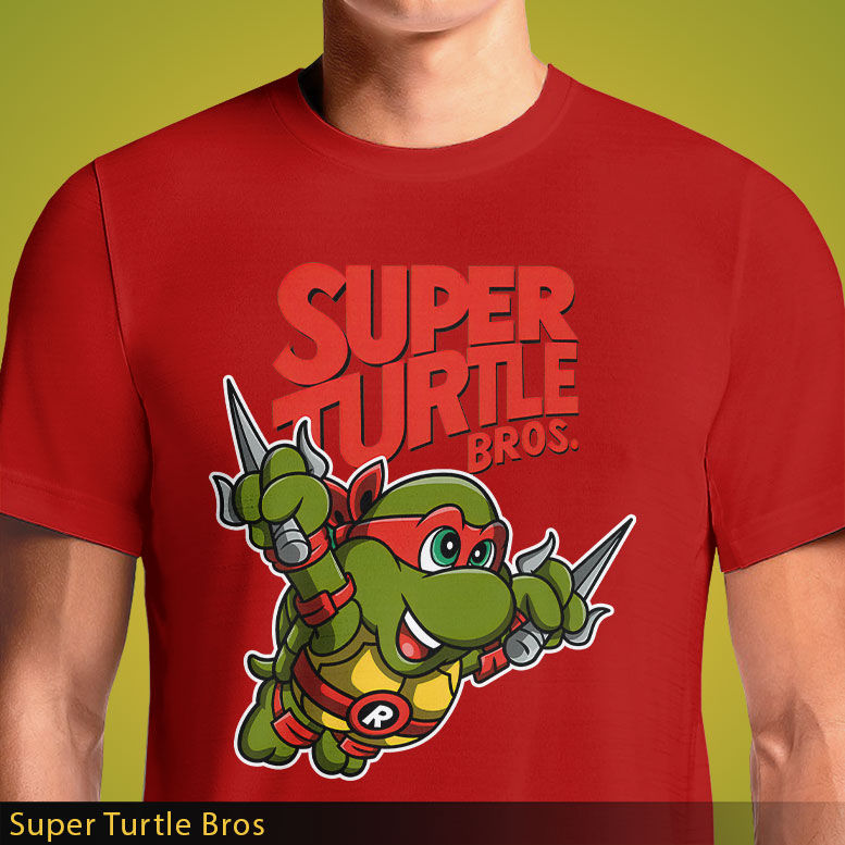 Thumbnail: Super Turtle Bros T-Shirt - Ninja Turtles Meets Super Mario | OSOM.in