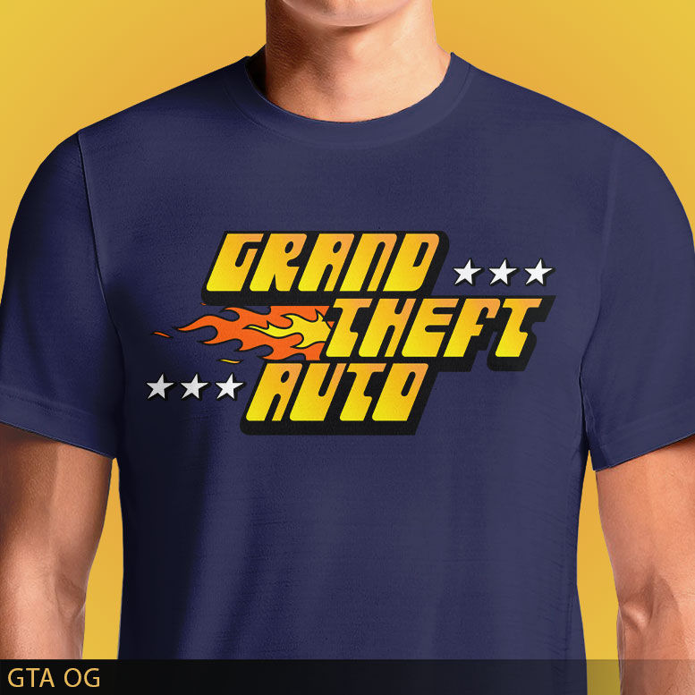 Thumbnail: Grand Theft Auto OG T-Shirt – Retro Logo from 1997-1999 | OSOM.in