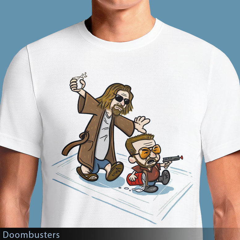 Thumbnail: Abide & Rage T-Shirt – The Dude & Walter Cartoon Mashup Tee OSOM.in