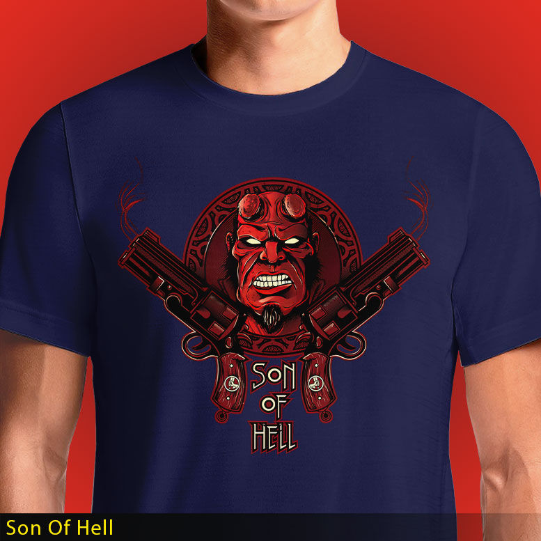 Thumbnail: Hellboy T-Shirt | Son of Hell Tee at OSOM.in